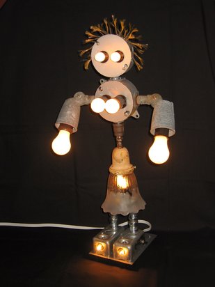 Quirky Recycled Table Lamp