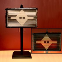 Recycled Accordion Lamp