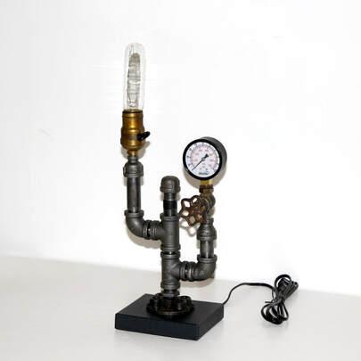 Small Steampunk Table Lamp