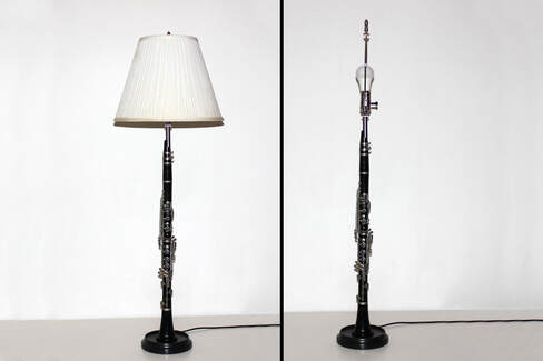 Black Clarinet  Musical Instrument Lamp