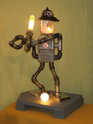 Recycled Baseball Lamp