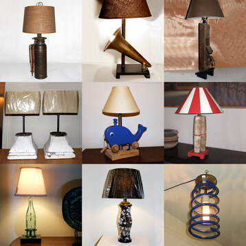 Found Object Lamps
