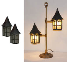 Table Lamp Using Recycled Candle Lanterns