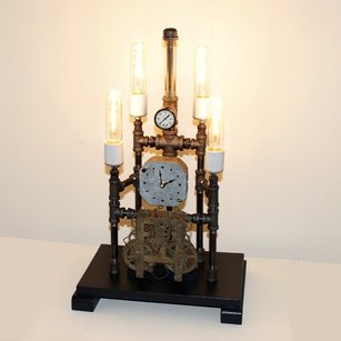Steampunk Lamp and Clock