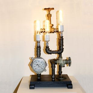 Steampunk Pipe Fittings Lamp
