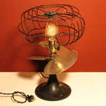 Lamp From Reconstructed Vintage Electric Fan